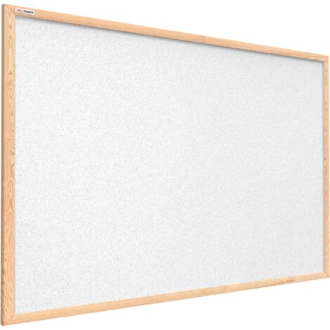Tableau en Liège Blanc avec Cadre en Bois 90x60cm