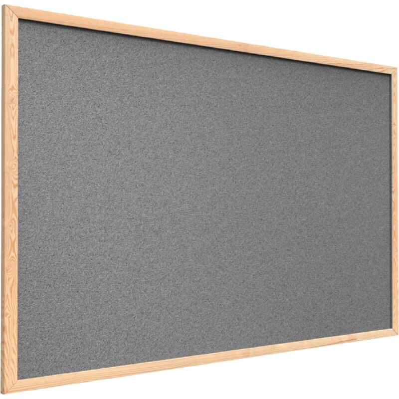 Tableau en Liège Gris avec Cadre en Bois 90x60cm