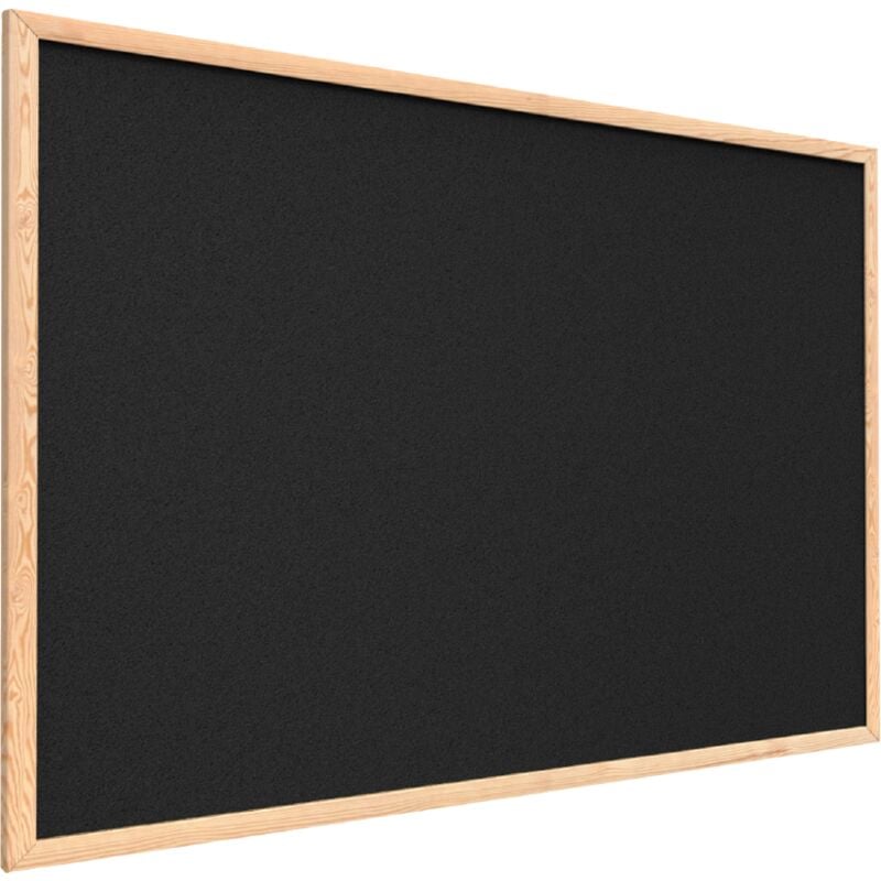 Tableau en Liège Noir avec Cadre en Bois 90x60cm