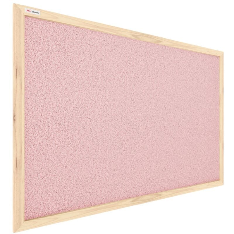 Tableau en Liège Rose Pastel avec Cadre en Bois 60x40cm