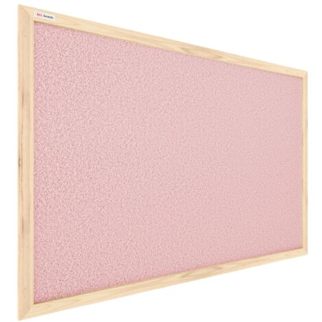 Tableau en Liège Rose Pastel avec Cadre en Bois 90x60cm