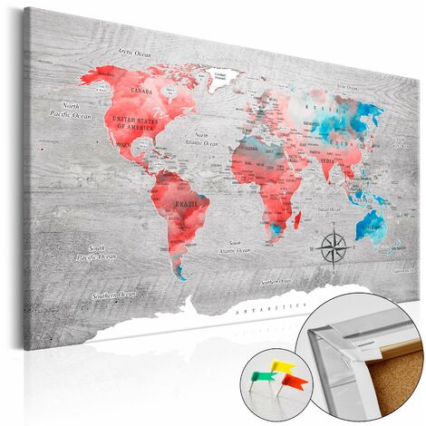 Tableau en liège cartographie traditionnelle - 120 x 80 cm