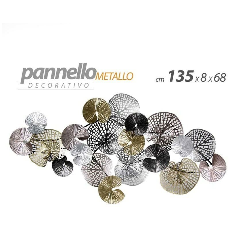 Webmarketpoint - Tableau en métal décoration murale fleurs cm 135 x 8 x 68 h