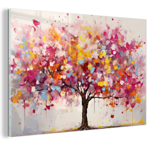 TABLEAU EN PLEXIGLAS Aquarelle - Arbre - Art - Abstrait Tableau Décoration Murale 60x40