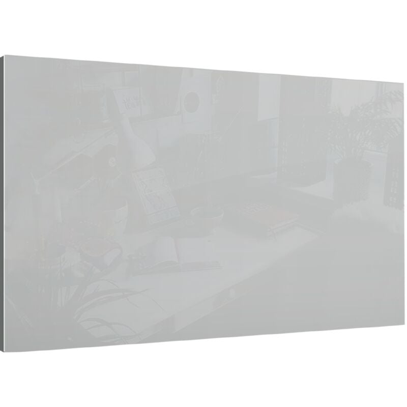 Tableau en Verre Gris 60x40cm, Tableau Magnétique sans Cadre, Verre Trempé