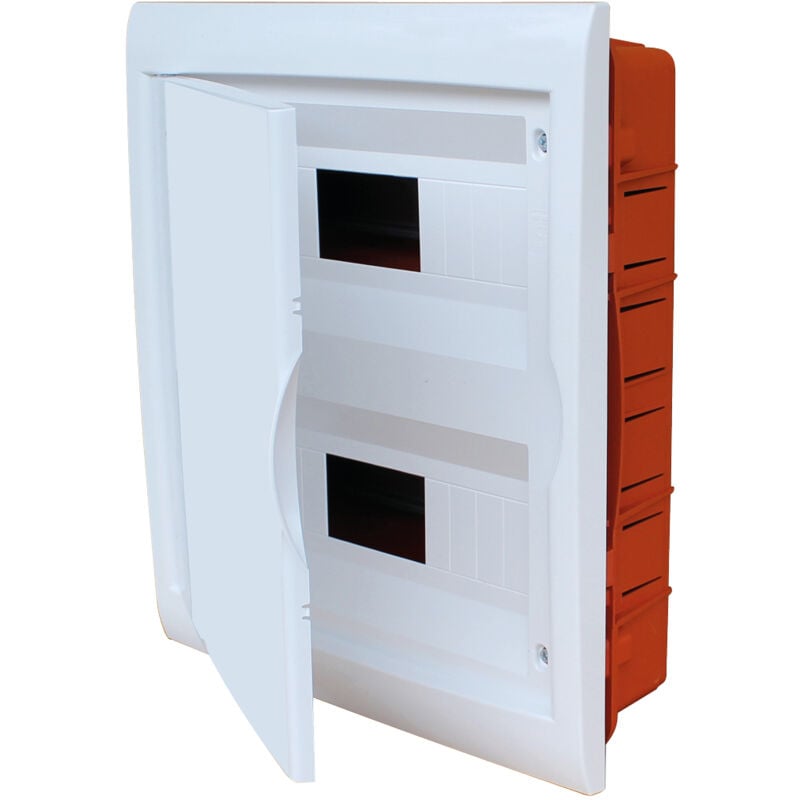 Tableau encastrable 24 modules avec cadre et porte blancs 315x365x80mm IP40 Faeg FG14624