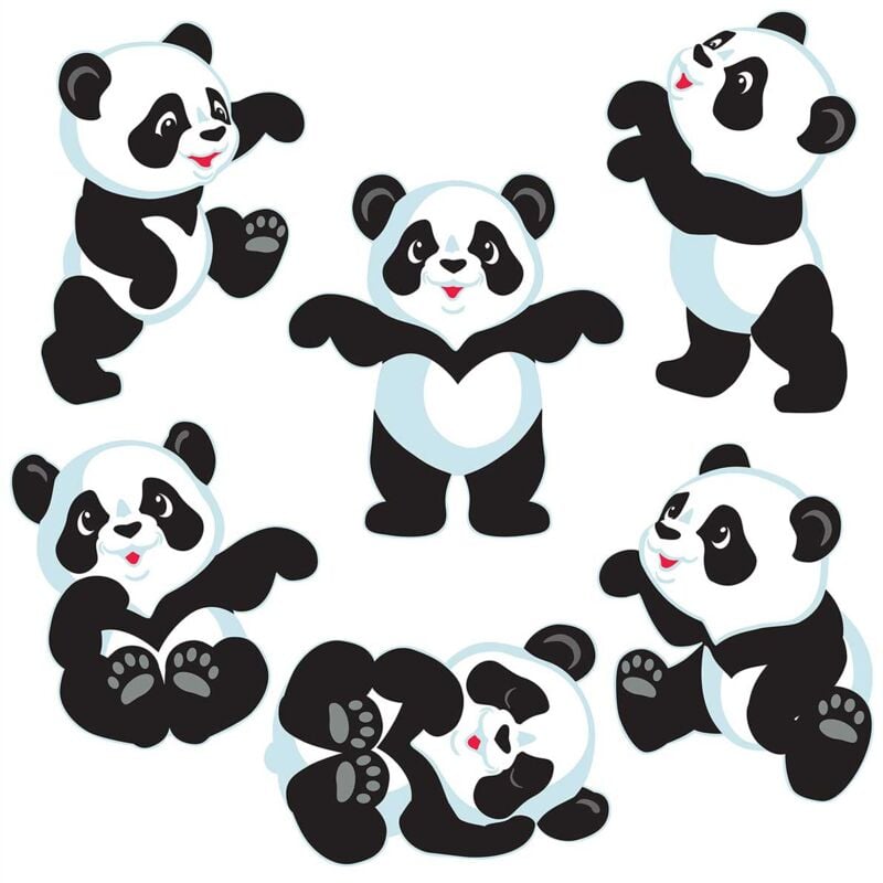 Hxadeco - Tableau enfant deco poses panda - 50x50 cm