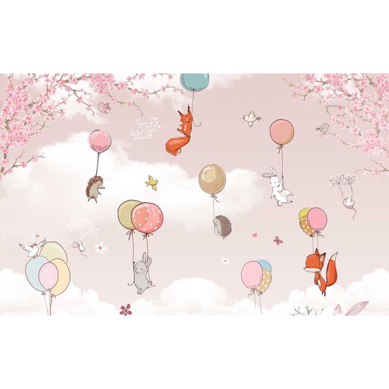 Hxadeco - Tableau enfant lachers de ballons - 80x50 cm