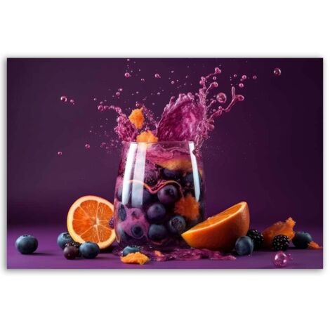Tableau explosion de fruits violets