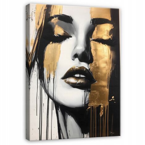 tableau femme visage glamour sur toile Murale pour chambre salon 100x70