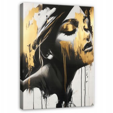 tableau femme visage moderne sur toile Murale pour chambre salon 60x40