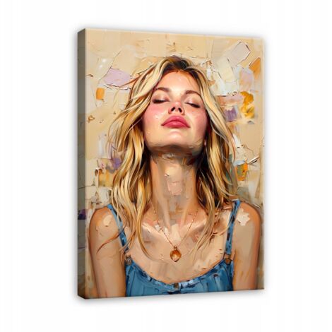 tableau femme visage moderne sur toile Murale pour chambre salon 60x40