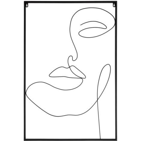 Tableau Filaire Visage 60x90cm