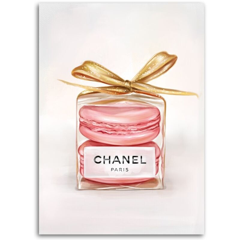 Tableau, Flacon de parfum avec macarons - 40x60