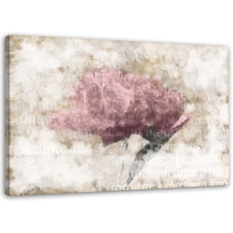 Tableau, Fleurs abstraites Shabby Chic - 100x70