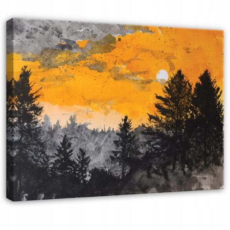tableau fort paysage abstrait béton pour chambre salon sur toile 120x80 cm