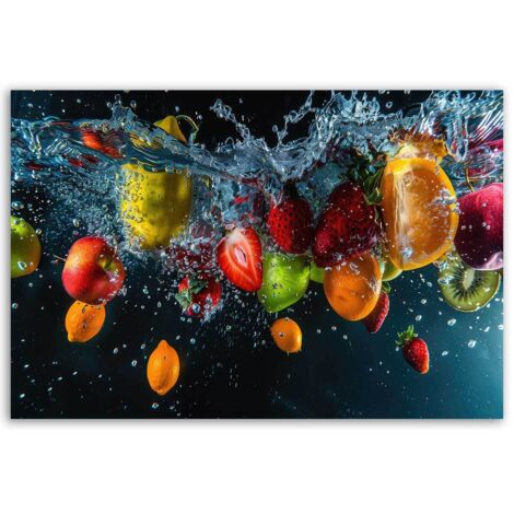 Tableau fruits sous l’eau éclatants