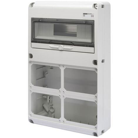 Tableau Gewiss 14 modules avec 4 brides pour prises industrielles GW68009N