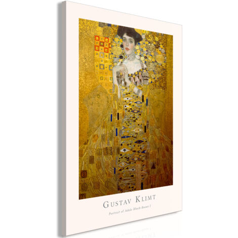 Tableau - Gustav Klimt - Portrait d'Adèle Bloch (1 partie) vertical