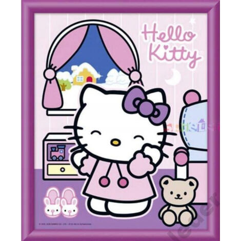 Tableau Hello Kitty dans la chambre, cadre 25x20
