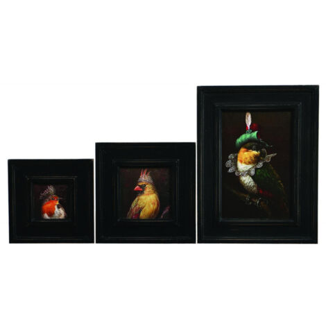 Tableau huiles anthropo (set de 3) - Bois - Multicolore - Interior's