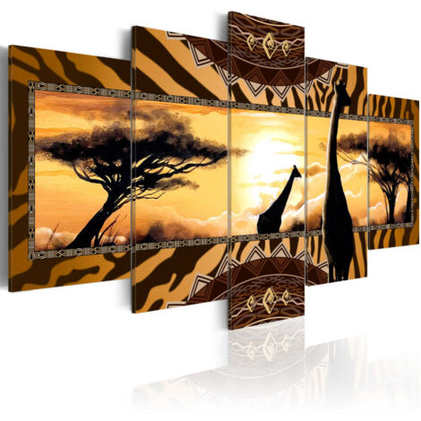 Tableau Imprimé "African Giraffes" 50 x 100 cm