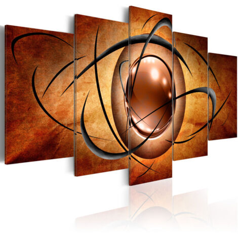 Tableau Imprimé "Boule en Tourbillon" 50 x 100 cm