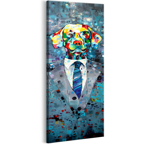 Tableau Imprimé "Dog in a Suit" 40 x 120 cm