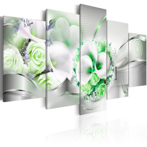Tableau Imprimé "Emerald Bouquet" 50 x 100 cm