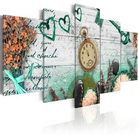 Tableau Imprimé "Emerald Composition" 50 x 100 cm