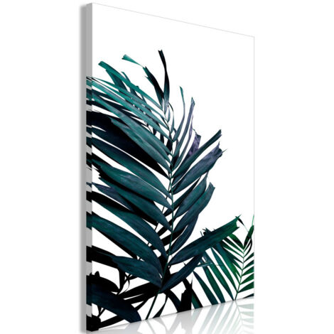 Tableau Imprimé "Emerald Leaves Wide" 40 x 60 cm