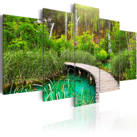 Tableau Imprimé "Emerald Trail" 100 x 200 cm
