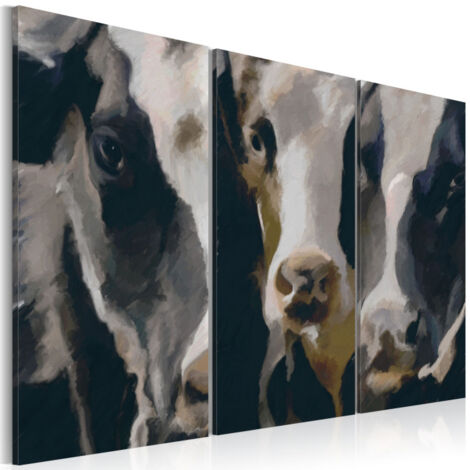 Tableau Imprimé "Piebald Cow" 60 x 90 cm