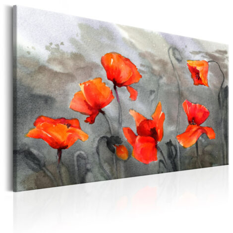 Tableau Imprimé "Poppies Watercolour" 60 x 90 cm
