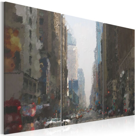 Tableau Imprimé "Rainy City Behind the Glass" 60 x 90 cm