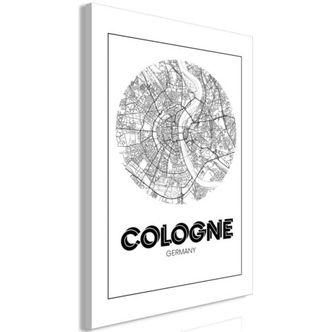 Tableau Imprimé "Retro Cologne" 60 x 90 cm