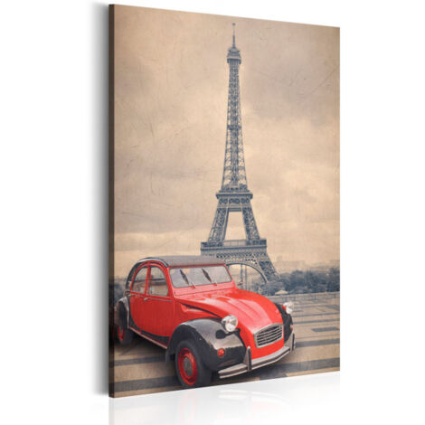 Tableau Imprimé "Retro Paris" 60 x 90 cm