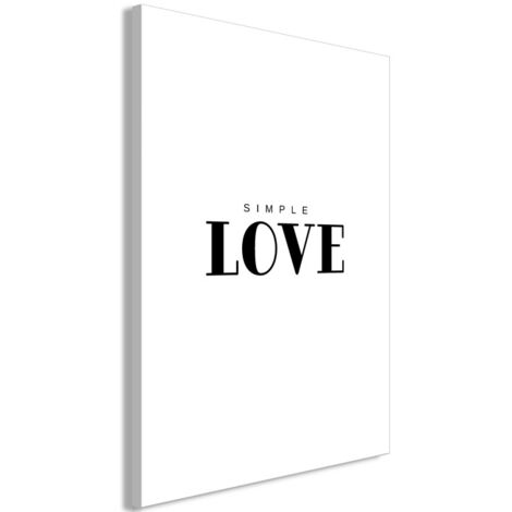 Tableau Imprimé "Simple Love" 60 x 90 cm
