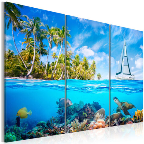 Tableau Imprimé "Vacances Ensoleillées" 60 x 90 cm