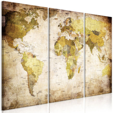 Tableau Imprimé "Vieux Continents" 60 x 90 cm