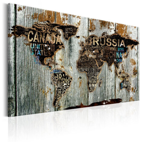 Tableau Imprimé "Wooden Border" 60 x 90 cm