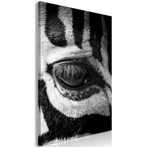 Tableau Imprimé "Zebra Eye" 60 x 90 cm