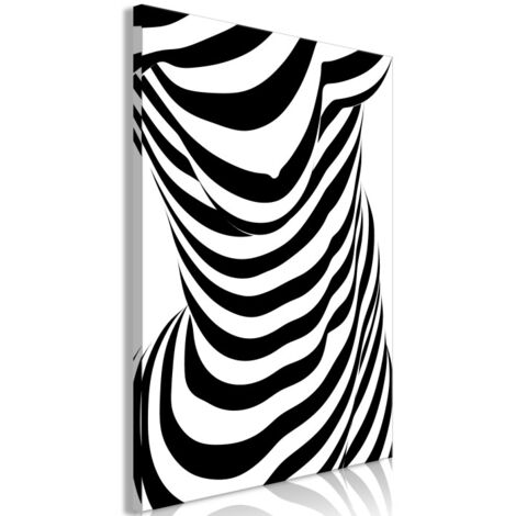 Tableau Imprimé "Zebra Woman" 60 x 90 cm