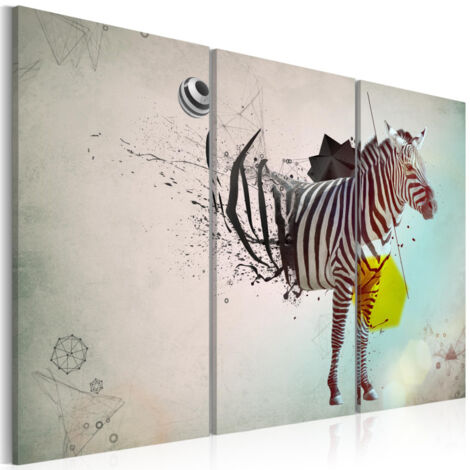 Tableau Imprimé "Zèbre Abstraction" 60 x 90 cm