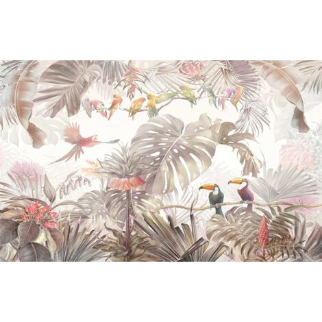 Tableau jungle jardin d'eden 80x50 cm – Impression UVgel pour couleurs profondes – Toile intissé coton/polyester – Finition mat premium – Hxadeco