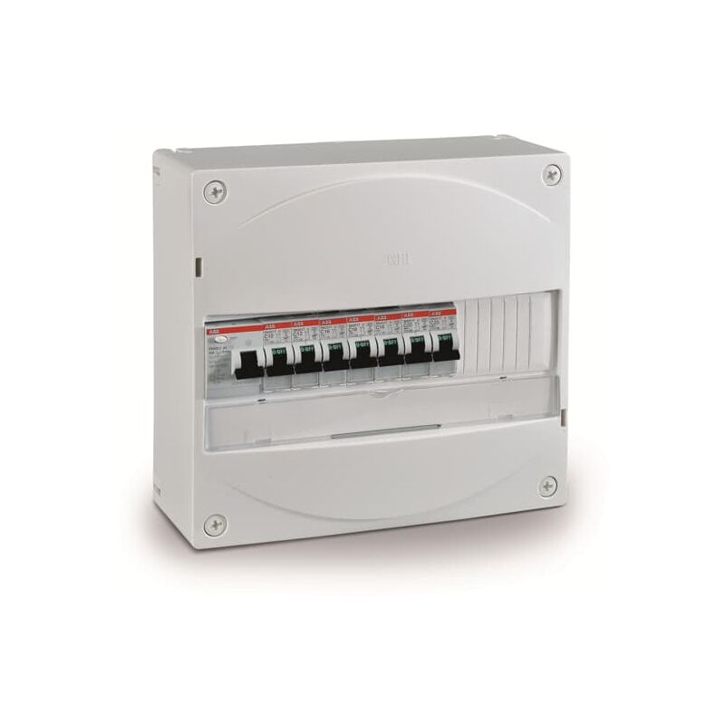 Coffret Mont c bl 1 Rang e 1 interrupteur diff rentiel + 7 disjoncteurs ABB