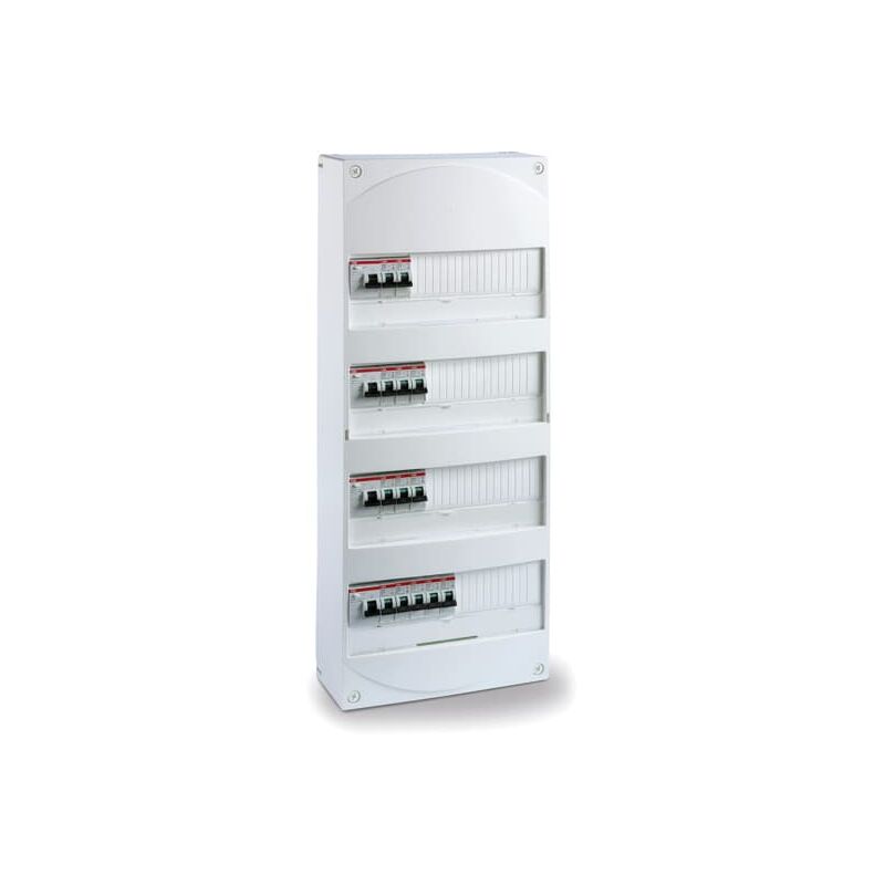 ABB - Coffret Mont c bl 4 Rang es 4 interrupteurs diff rentiels + 13 disjoncteurs
