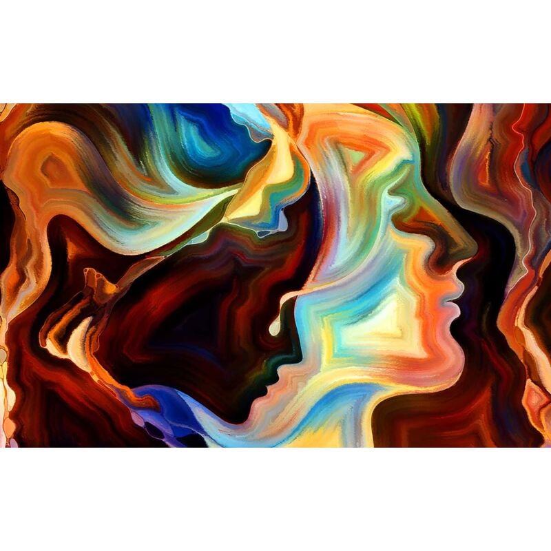 Tableau les visages, 80,50cm