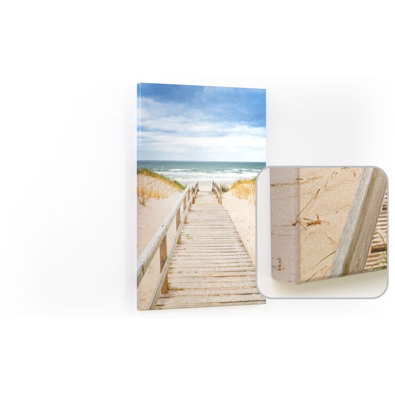 Allboards - Tableau magnétique CANVASboards 90x60cm - Route vers la plage