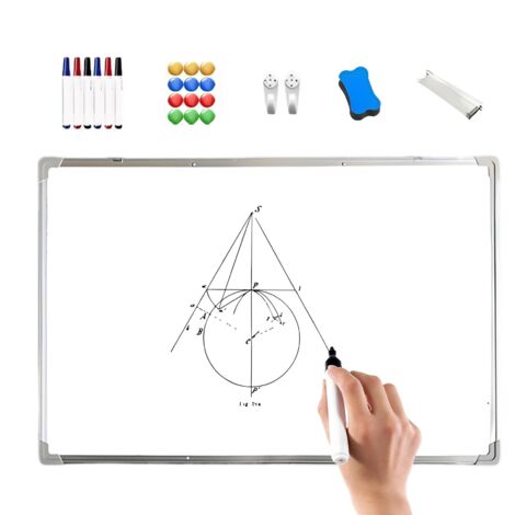 Tableau Magnétique Effaçable À Sec, Blanche Portable Léger et Aimanté, Tableau d'Écriture pour Salle de Réunion Bureau et Salle de Classe, Pour Maison Bureau École de Réunion Cuisine